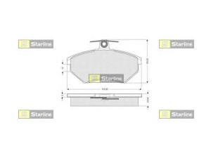 STARLINE BD S052P stabdžių trinkelių rinkinys, diskinis stabdys 
 Techninės priežiūros dalys -> Papildomas remontas
8A0698151B, 8A0698151C, 8D0698151