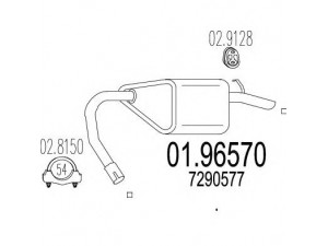 MTS 01.96570 galinis duslintuvas 
 Išmetimo sistema -> Duslintuvas
7290577
