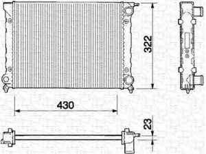 MAGNETI MARELLI 350213202000 radiatorius, variklio aušinimas 
 Aušinimo sistema -> Radiatorius/alyvos aušintuvas -> Radiatorius/dalys
191121253C, 191121253D, 191121253D/K