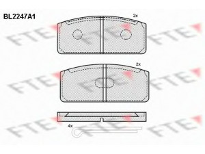 FTE BL2247A1 stabdžių trinkelių rinkinys, diskinis stabdys 
 Techninės priežiūros dalys -> Papildomas remontas
09 96 038 000, 77 01 340 998, 09 96 038 000
