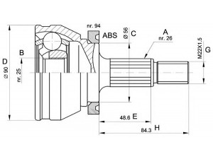 OPEN PARTS CVJ5170.10 jungčių komplektas, kardaninis velenas 
 Ratų pavara -> Sujungimai/komplektas
4002911, 4610523, 8963571, 8983571