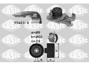 SASIC 3904029 vandens siurblio ir paskirstymo diržo komplektas 
 Aušinimo sistema -> Vandens siurblys/tarpiklis -> Vandens siurblys
2101000Q0G+1680600QA4, 210101832R+7701476745