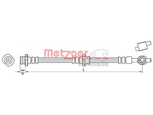 METZGER 4110384 stabdžių žarnelė 
 Stabdžių sistema -> Stabdžių žarnelės
46210-4U205, 46210-BU71A