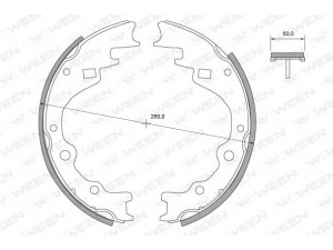 WEEN 152-2287 stabdžių trinkelių komplektas 
 Techninės priežiūros dalys -> Papildomas remontas
S08349380, S08349380A, S3YF2638Z