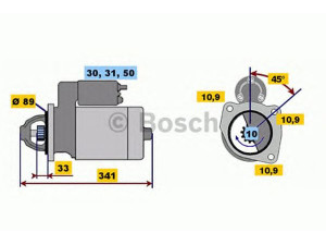 BOSCH 0 001 368 026 starteris