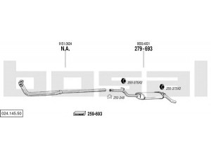 BOSAL 024.145.50 išmetimo sistema 
 Išmetimo sistema -> Išmetimo sistema, visa