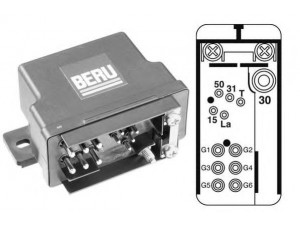BERU GR076 valdymo blokas, kaitinimo žvakių sistema 
 Elektros įranga -> Valdymo blokai
007 545 16 32, 754 516 32