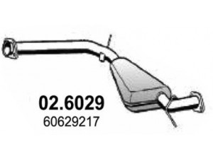 ASSO 02.6029 vidurinis duslintuvas 
 Išmetimo sistema -> Duslintuvas
55184803, 60629217, 60631311, 60815024