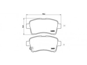 BREMBO P 79 021 stabdžių trinkelių rinkinys, diskinis stabdys
5581054G11