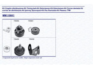 MAGNETI MARELLI 341311561101 paskirstymo diržo komplektas 
 Techninės priežiūros dalys -> Papildomas remontas