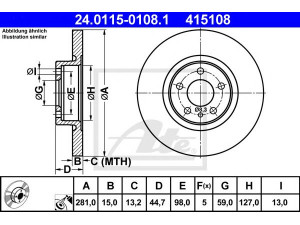 ATE 24.0115-0108.1 stabdžių diskas 
 Dviratė transporto priemonės -> Stabdžių sistema -> Stabdžių diskai / priedai
60617106, 60653487, 60658567