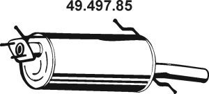 EBERSPÄCHER 49.497.85 galinis duslintuvas 
 Išmetimo sistema -> Duslintuvas
FP2440100A, FS90-40-100A, FSC340100