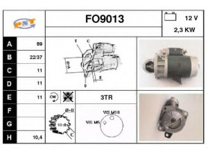 SNRA FO9013 starteris 
 Elektros įranga -> Starterio sistema -> Starteris
83BB11000AA