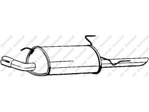 BOSAL 185-405 galinis duslintuvas 
 Išmetimo sistema -> Duslintuvas
24422468, 58 52 341, 58 52 873