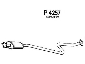 FENNO P4257 vidurinis duslintuvas 
 Išmetimo sistema -> Duslintuvas
20300-1F500