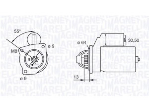 MAGNETI MARELLI 063103025010 starteris 
 Elektros įranga -> Starterio sistema -> Starteris
46548654, 46740242, 46763529, 46774417