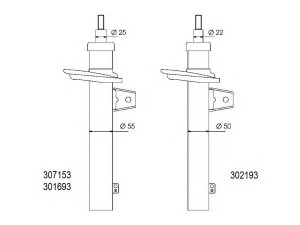 AL-KO 307153 amortizatorius 
 Pakaba -> Amortizatorius
1T0 413 031 AS, 1T0 413 031 AT