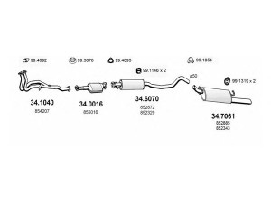 ASSO ART1634 išmetimo sistema 
 Išmetimo sistema -> Išmetimo sistema, visa
