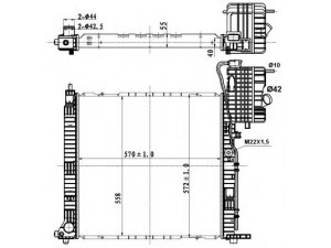 NRF 50583 radiatorius, variklio aušinimas 
 Aušinimo sistema -> Radiatorius/alyvos aušintuvas -> Radiatorius/dalys
6385011601, 6385011901, 6385012001