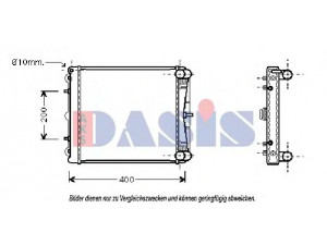 AKS DASIS 170180N radiatorius, variklio aušinimas 
 Aušinimo sistema -> Radiatorius/alyvos aušintuvas -> Radiatorius/dalys
99610613151