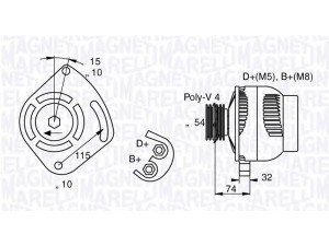 MAGNETI MARELLI 063377011010 kintamosios srovės generatorius 
 Elektros įranga -> Kint. sr. generatorius/dalys -> Kintamosios srovės generatorius
51700675, 51859042, 1535436, 1673520