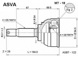 ASVA MT-18 jungčių komplektas, kardaninis velenas 
 Ratų pavara -> Sujungimai/komplektas
MB526521, MB526522, MB620482, MB886251