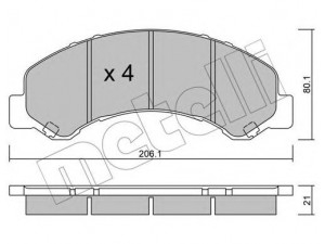 METELLI 22-0621-0 stabdžių trinkelių rinkinys, diskinis stabdys 
 Techninės priežiūros dalys -> Papildomas remontas
8-97168634-0, 8-97378446-0, 8971686340