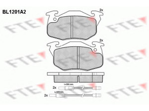 FTE BL1201A2 stabdžių trinkelių rinkinys, diskinis stabdys 
 Techninės priežiūros dalys -> Papildomas remontas
95659340, 95666970, 425102, 425120