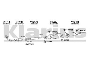 KLARIUS 930836U išmetimo sistema 
 Išmetimo sistema -> Išmetimo sistema, visa