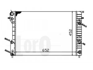 LORO 037-017-0031 radiatorius, variklio aušinimas 
 Aušinimo sistema -> Radiatorius/alyvos aušintuvas -> Radiatorius/dalys
1300165, 52463045, 52463046, 52464745