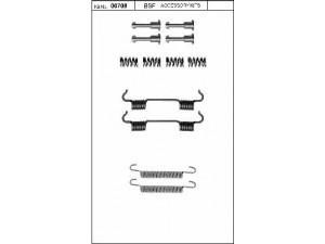 BSF 00708 priedų komplektas, stovėjimo stabdžių trinkelės 
 Stabdžių sistema -> Rankinis stabdys
