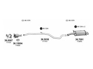 ASSO ART3970 išmetimo sistema 
 Išmetimo sistema -> Išmetimo sistema, visa