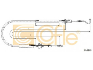 COFLE 11.0636 akceleratoriaus trosas 
 Dviratė transporto priemonės -> Kabeliai ir tachometro velenaai -> Akceleratoriaus trosas
701721555J