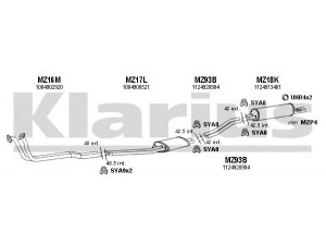 KLARIUS 600212U išmetimo sistema