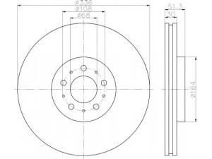 HELLA PAGID 8DD 355 110-581 stabdžių diskas 
 Stabdžių sistema -> Diskinis stabdys -> Stabdžių diskas
30657301, 306573013, 306573015