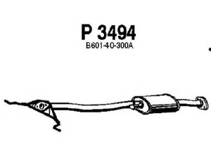 FENNO P3494 vidurinis duslintuvas 
 Išmetimo sistema -> Duslintuvas
B601-40-300A, B601-40-300C