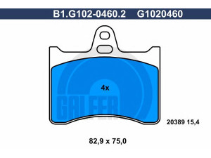 GALFER B1.G102-0460.2 stabdžių trinkelių rinkinys, diskinis stabdys 
 Techninės priežiūros dalys -> Papildomas remontas
4251 29, 5 462 429, 95 565 564