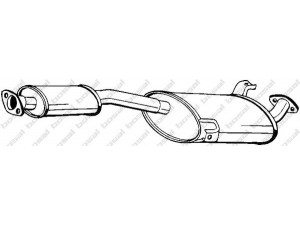 BOSAL 278-631 galinis duslintuvas 
 Išmetimo sistema -> Duslintuvas
20100-80G00, 20100-80G07KE