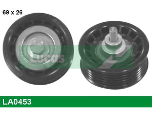 LUCAS ENGINE DRIVE LA0453 kreipiantysis skriemulys, V formos rumbuotas diržas 
 Diržinė pavara -> V formos rumbuotas diržas/komplektas -> Laisvasis/kreipiamasis skriemulys