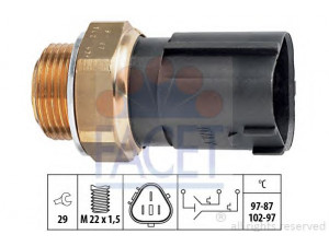 FACET 7.5690 temperatūros jungiklis, radiatoriaus ventiliatorius 
 Aušinimo sistema -> Siuntimo blokas, aušinimo skysčio temperatūra
1J0 959 481 A, 1J0 959 481 A, 1J0 959 481 A