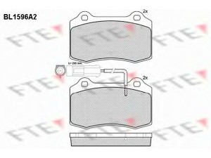 FTE BL1596A2 stabdžių trinkelių rinkinys, diskinis stabdys 
 Techninės priežiūros dalys -> Papildomas remontas
4728999, 4897218AB, 5892740