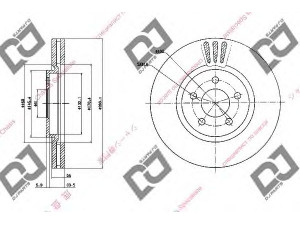 DJ PARTS BD1644 stabdžių diskas 
 Stabdžių sistema -> Diskinis stabdys -> Stabdžių diskas
5273141AA