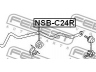 FEBEST NSB-C24R skersinio stabilizatoriaus įvorių komplektas 
 Ašies montavimas/vairavimo mechanizmas/ratai -> Stabilizatorius/fiksatoriai -> Sklendės
54613-4N017