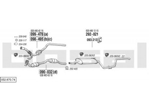 BOSAL 052.970.74 išmetimo sistema 
 Išmetimo sistema -> Išmetimo sistema, visa