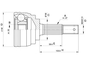 OPEN PARTS CVJ5172.10 jungčių komplektas, kardaninis velenas 
 Ratų pavara -> Sujungimai/komplektas
3910071J00, 3910170J00, 392112F226
