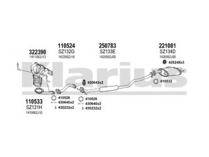 KLARIUS 820124E išmetimo sistema 
 Išmetimo sistema -> Išmetimo sistema, visa