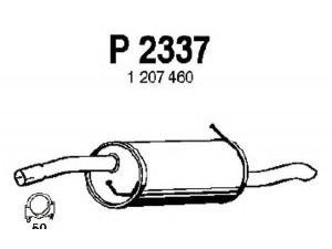 FENNO P2337 galinis duslintuvas 
 Išmetimo sistema -> Duslintuvas
1201311, 1207458, 1207460, 1230562