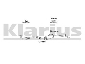 KLARIUS 820032E išmetimo sistema 
 Išmetimo sistema -> Išmetimo sistema, visa