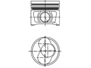 KOLBENSCHMIDT 40409600 stūmoklis 
 Variklis -> Cilindrai/stūmokliai
038 107 065 KK, 038107065HF, 8713950020