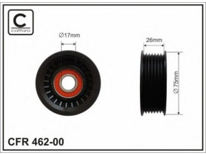 CAFFARO 462-00 kreipiantysis skriemulys, V formos rumbuotas diržas 
 Diržinė pavara -> V formos rumbuotas diržas/komplektas -> Laisvasis/kreipiamasis skriemulys
31190RL2G01, 31190RNA003